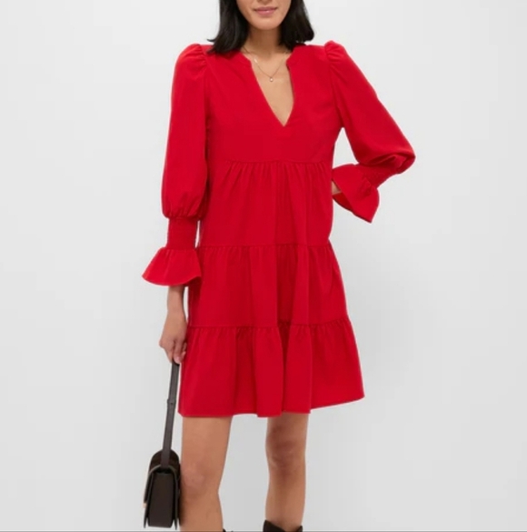 Pomander Place Dresses & Skirts - Red Crepe Kenzo Dress POMANDER PLACE TUCKERNUCK